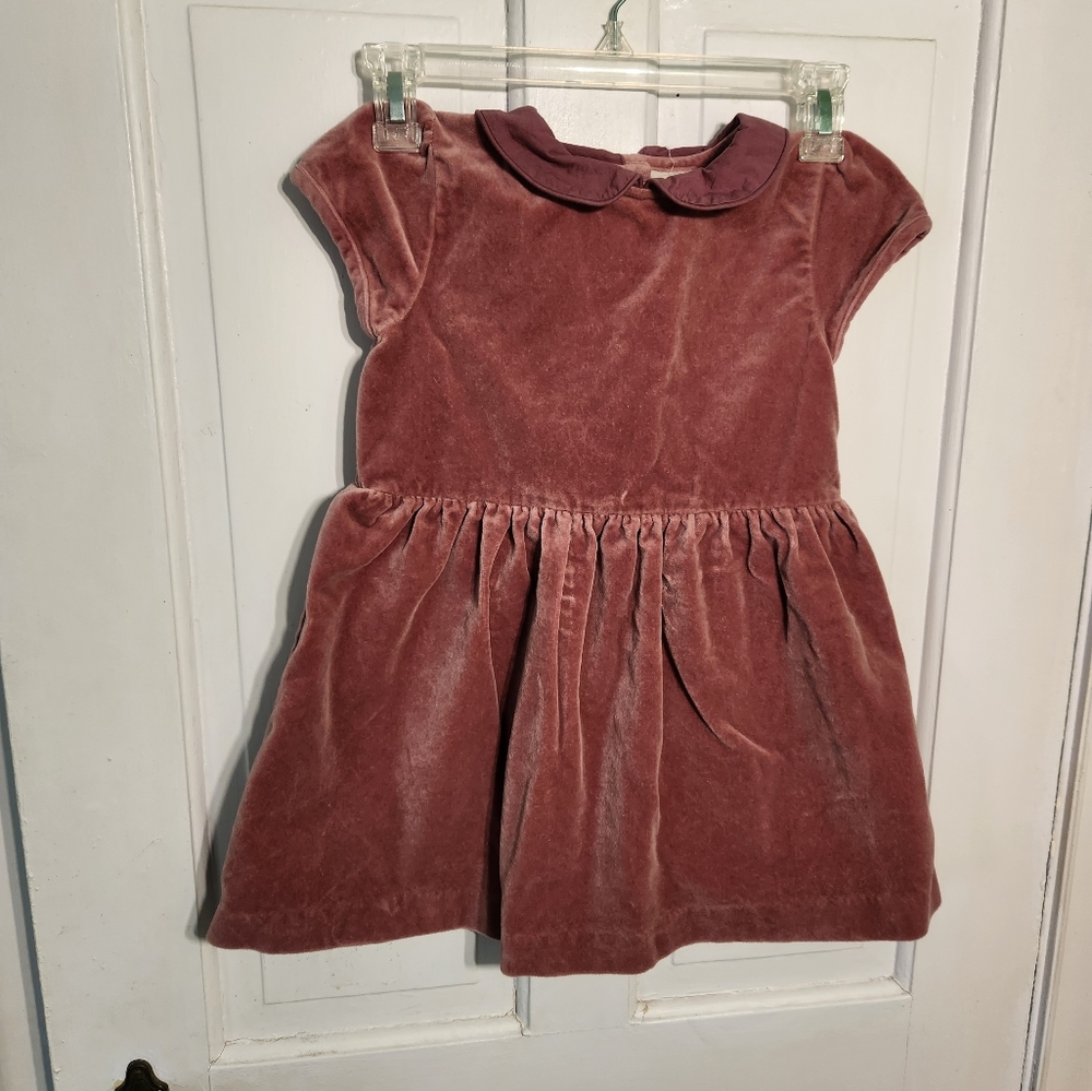 Child Olive Juice Velvet Dress Size 4
